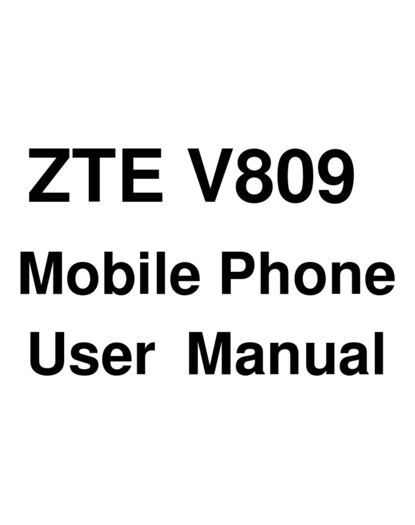 Zte V809 Manuel utilisateur