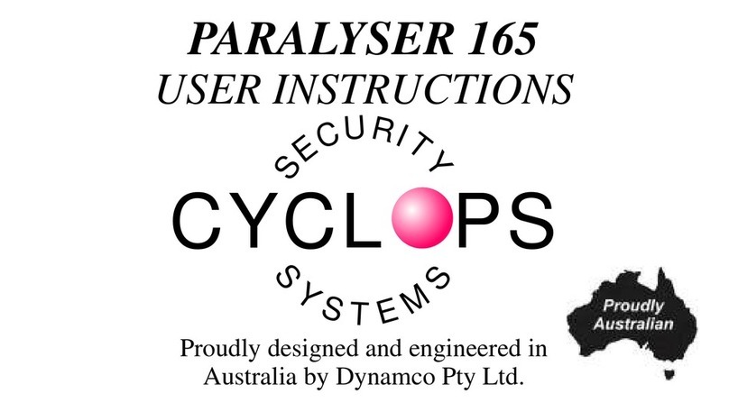 CYCLOPS PARALYSER 165 Manuel utilisateur