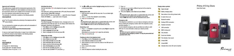 Doro Primo 413 Manuel utilisateur