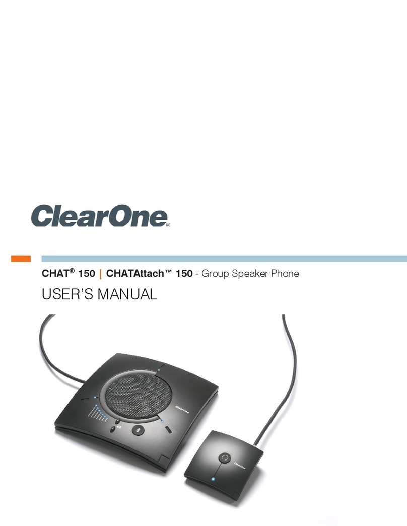 Clear One CHAT 150 Manuel utilisateur