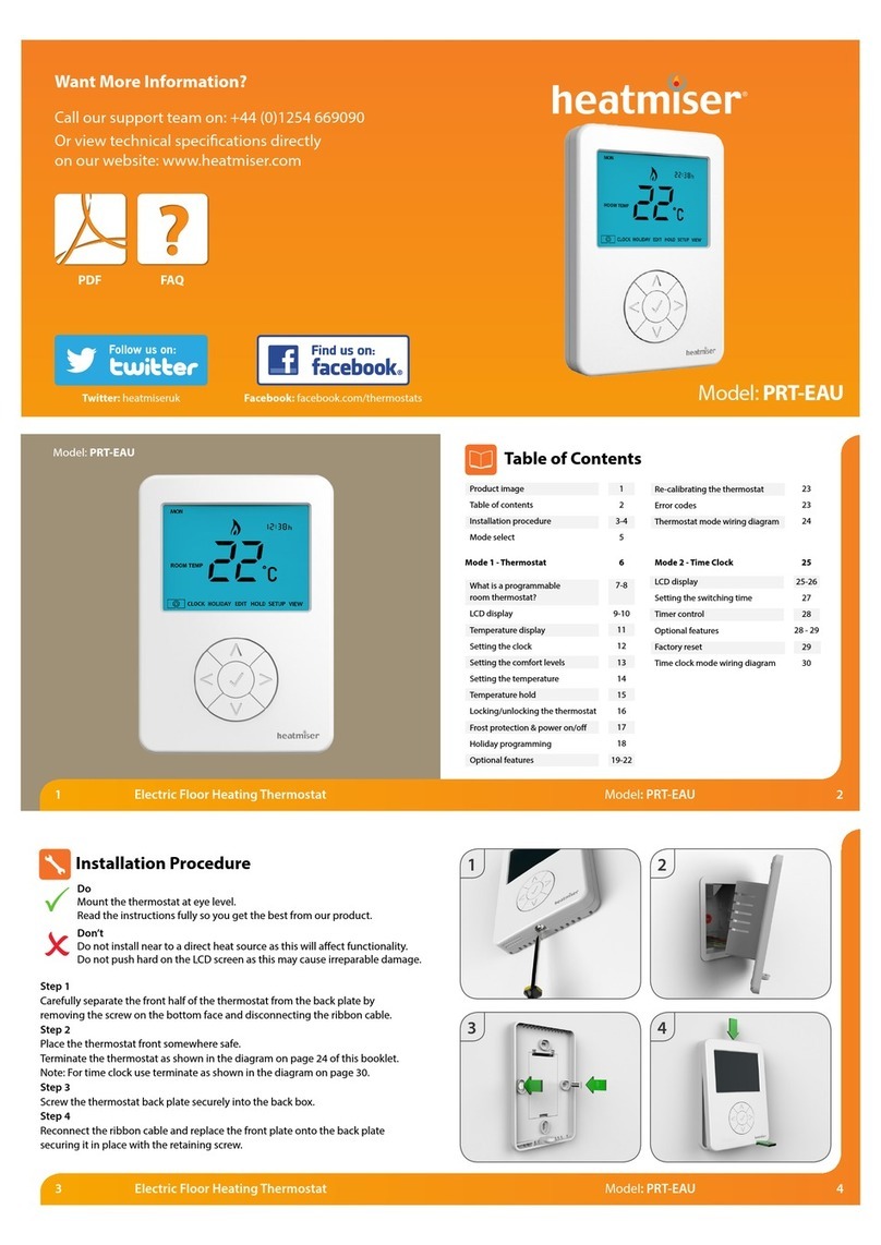 Heatmiser PRT-EAU1 Manuel utilisateur