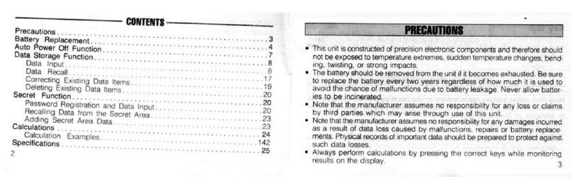 Casio DATA-CAL DC-150 Manuel utilisateur