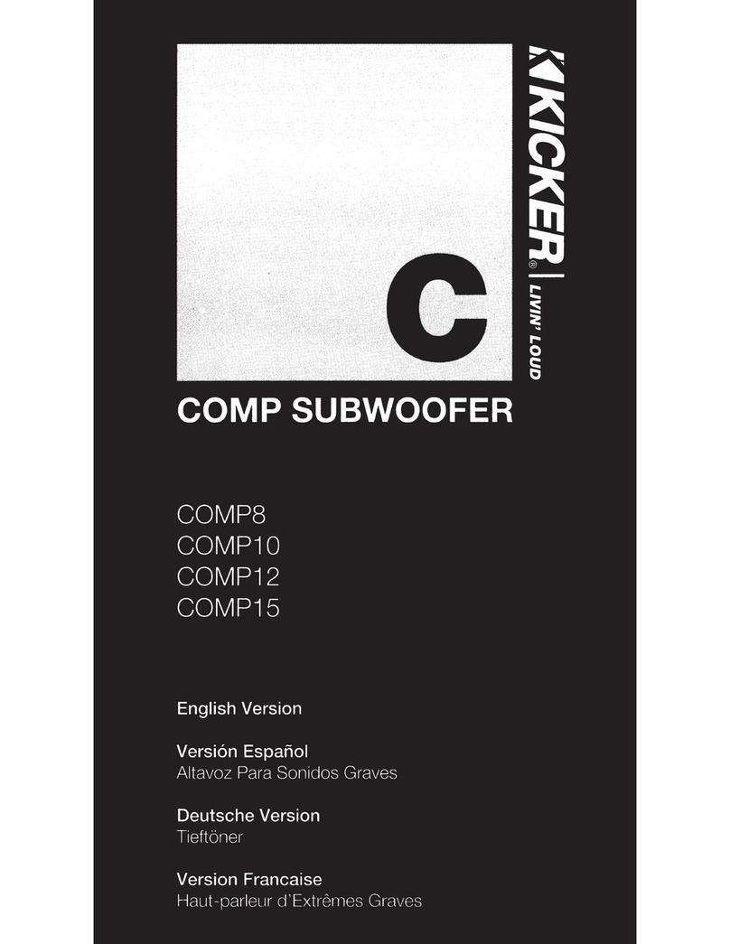 Kicker COMP8 Manuel utilisateur