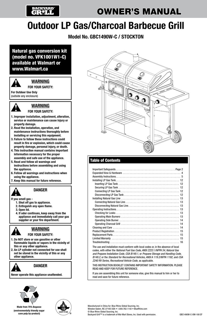 Backyard GBC1490W-C Manuel utilisateur