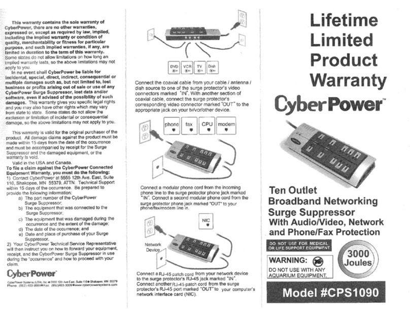 CyberPower CPS1090 Manuel utilisateur