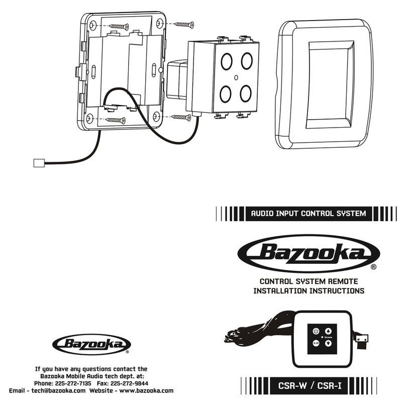 Bazooka CSR-W Manuel utilisateur Bazooka CSR-W Manuel utilisateur