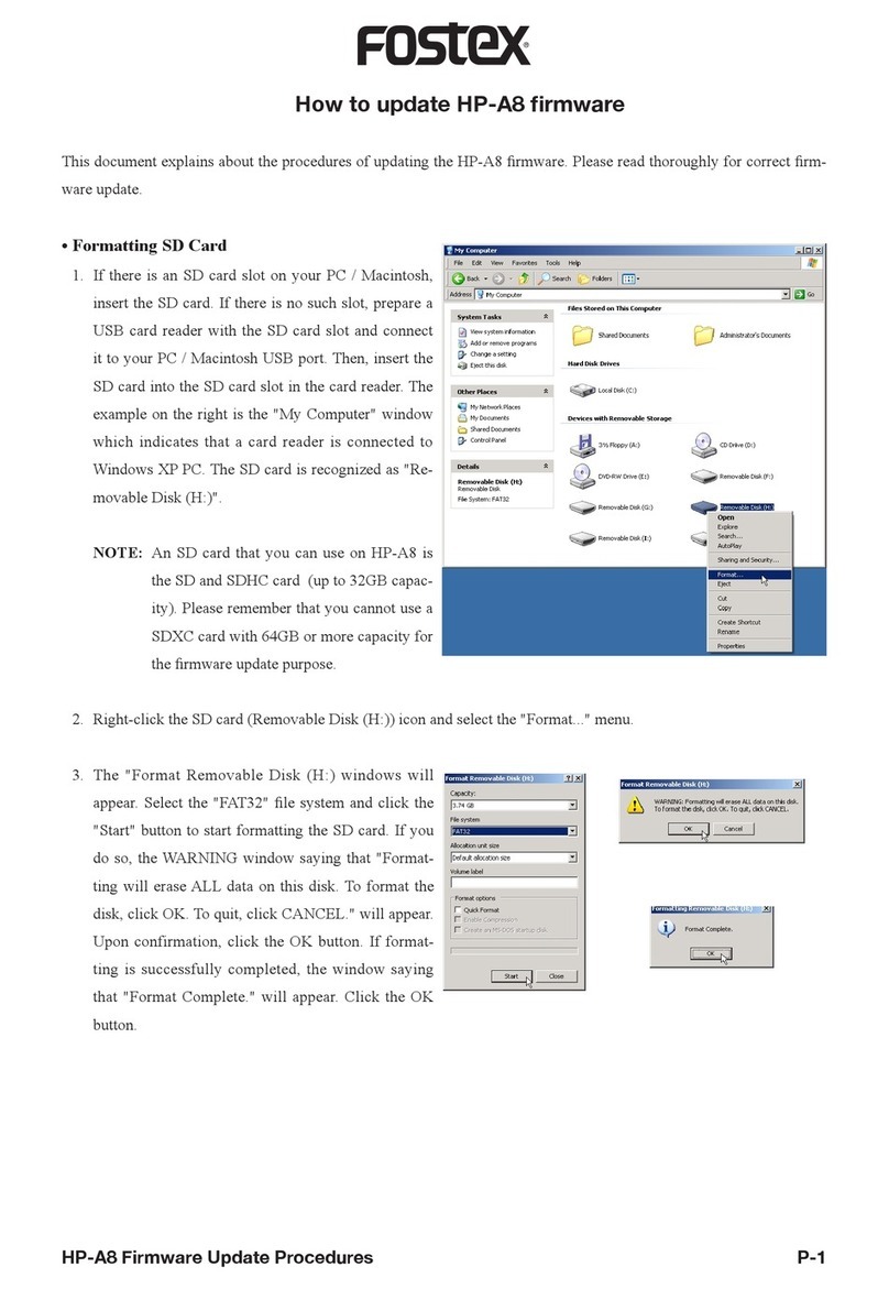 Fostex HP-A8 Instructions de montage