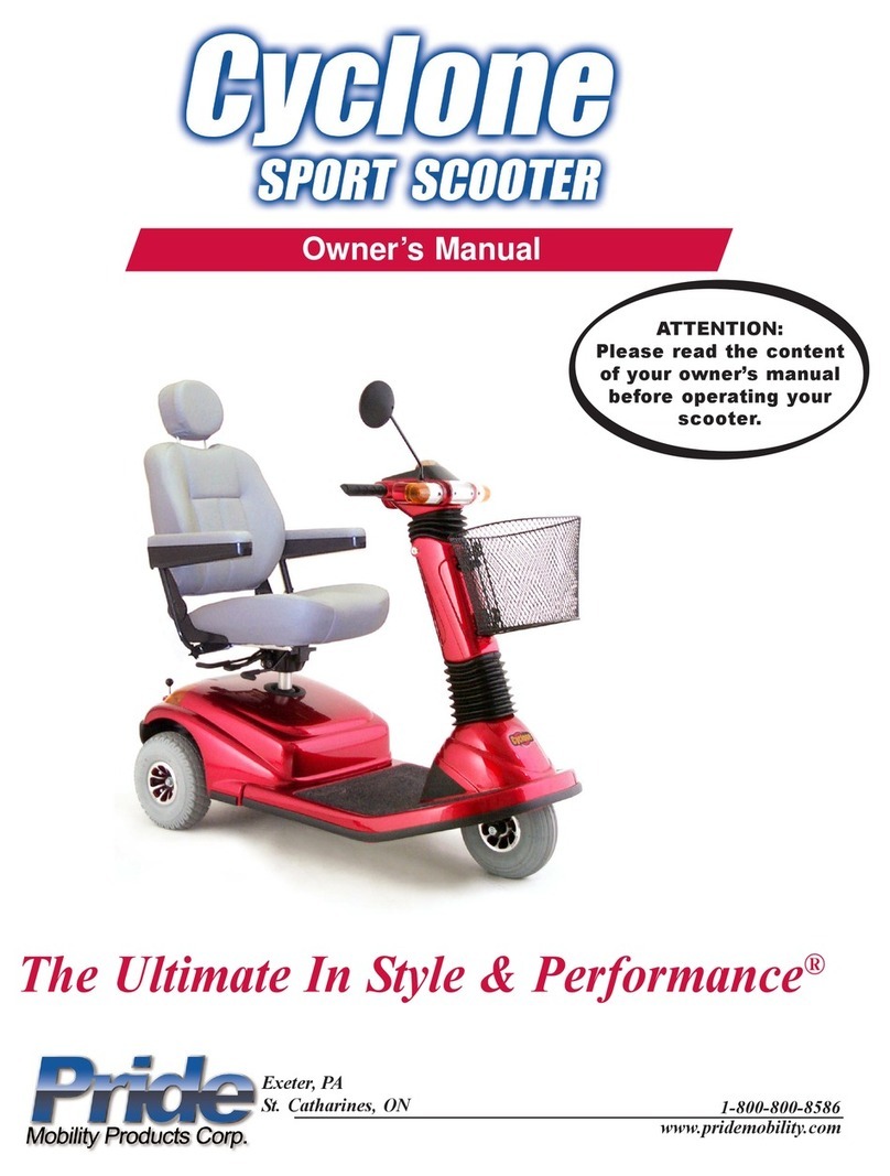 Pride Cyclone Manuel utilisateur