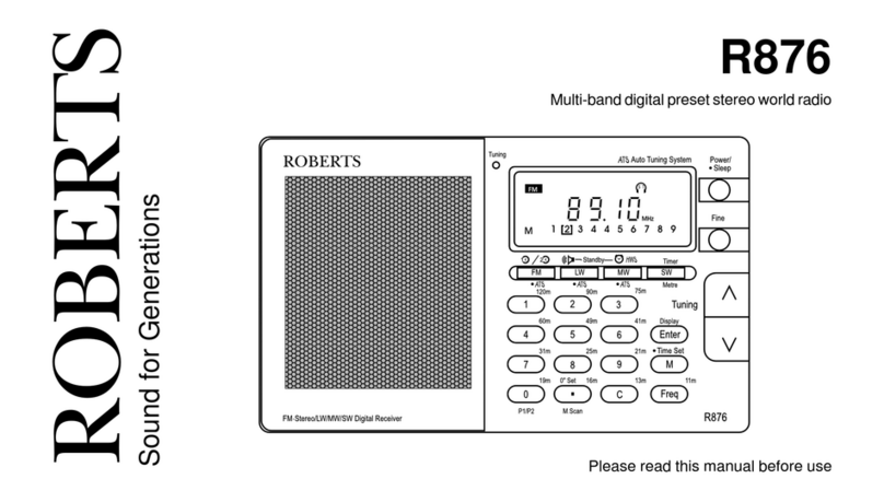 Roberts R876 Manuel utilisateur Roberts R876 Manuel utilisateur