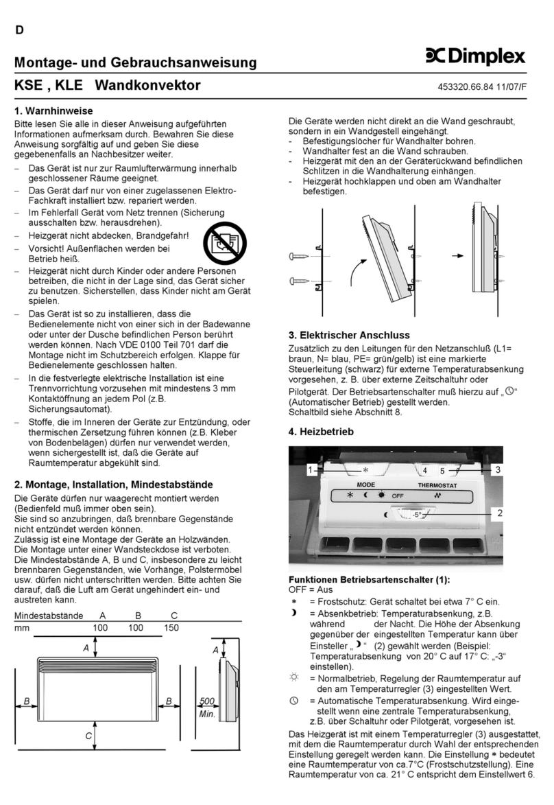 Dimplex KSE 050 Manuel utilisateur