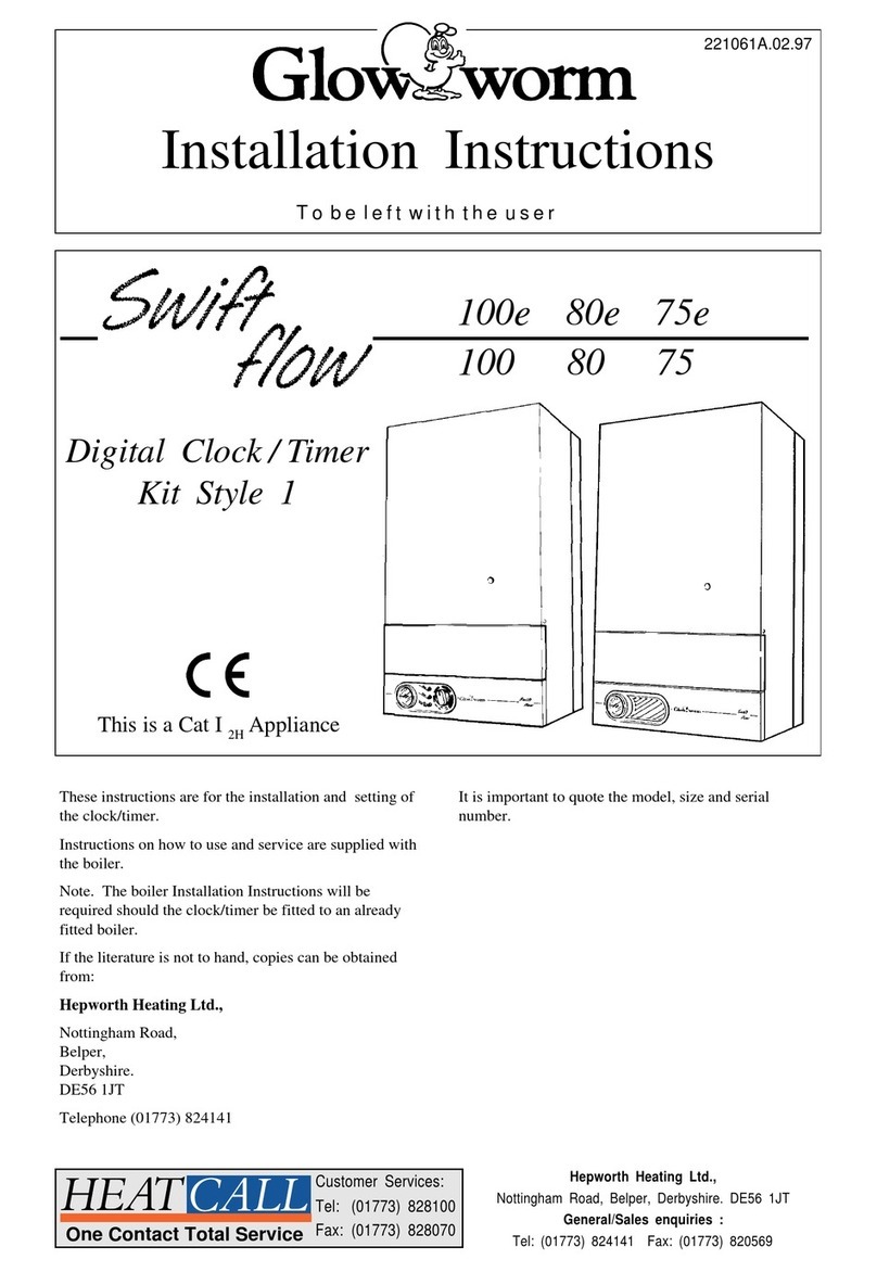 Glowworm swift flow 100e Manuel utilisateur