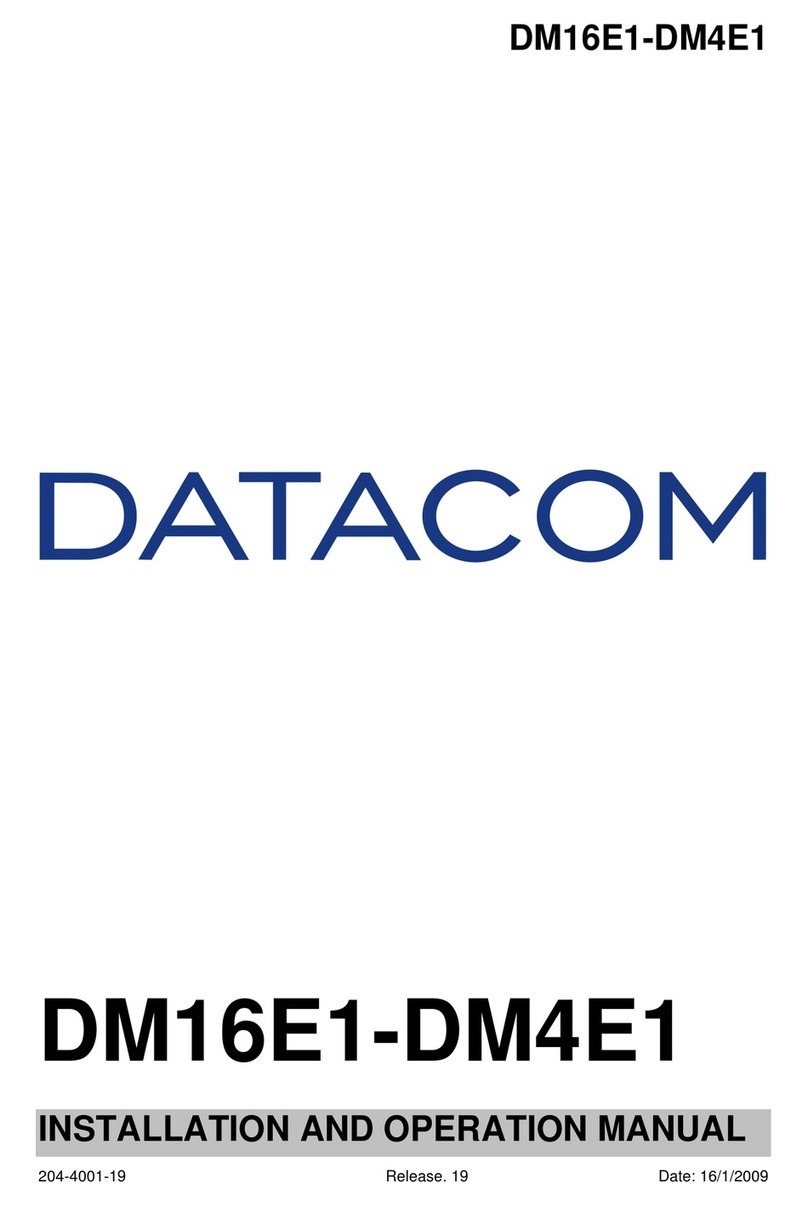 Datacom DM16E1 Manuel utilisateur