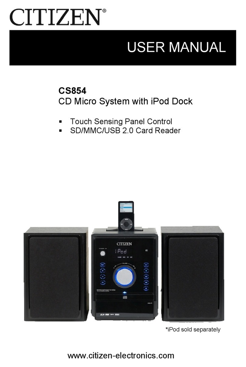 Citizen CS854 Manuel utilisateur
