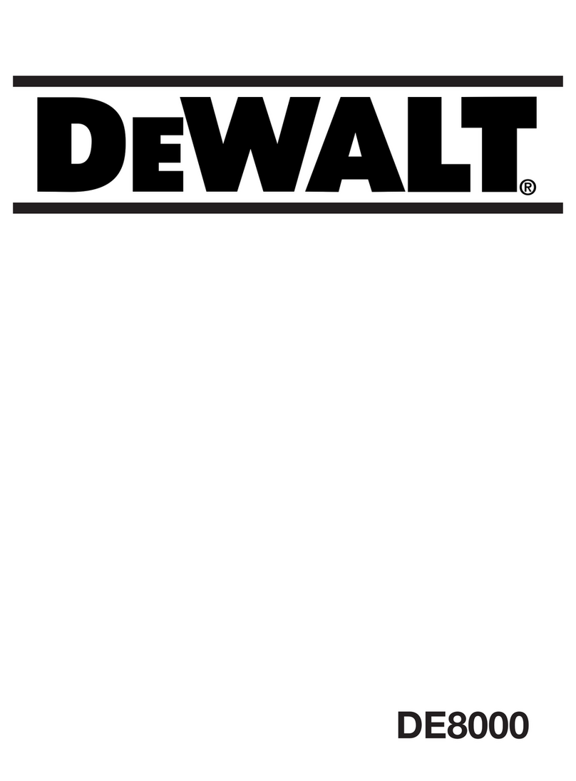 DeWalt DE8000 Manuel utilisateur