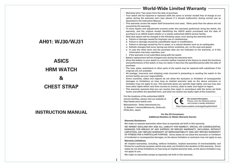 ASICS AH01 Manuel utilisateur