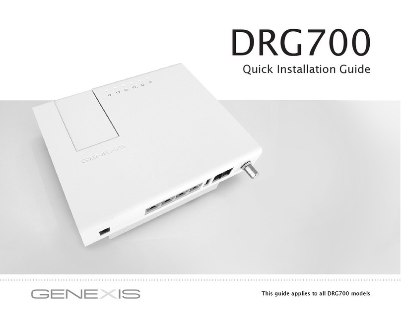 Genexis DRG700 Manuel utilisateur Genexis DRG700 Manuel utilisateur
