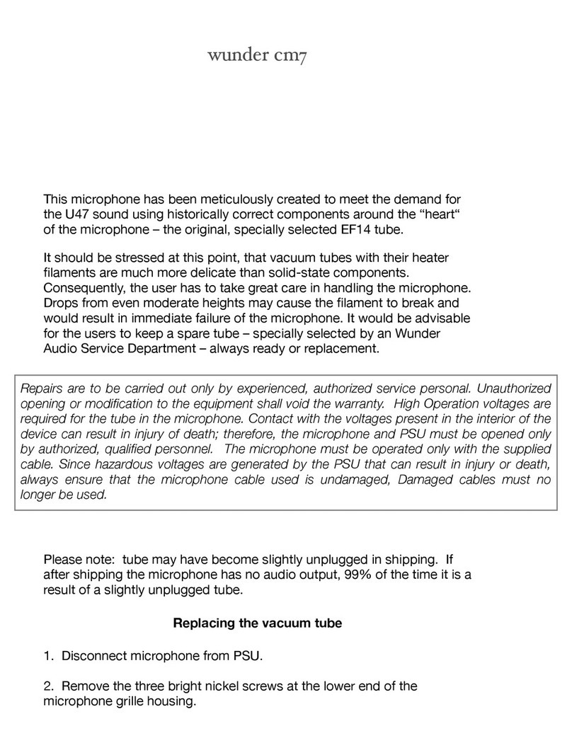 WUNDER cm7 Manuel utilisateur WUNDER cm7 Manuel utilisateur