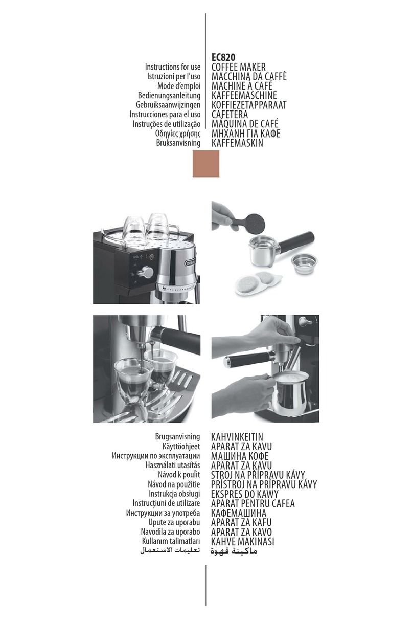 DèLonghi EC820 Manuel utilisateur