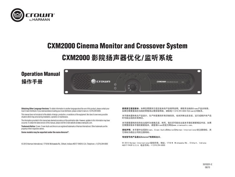 Crown CXM2000 Manuel utilisateur
