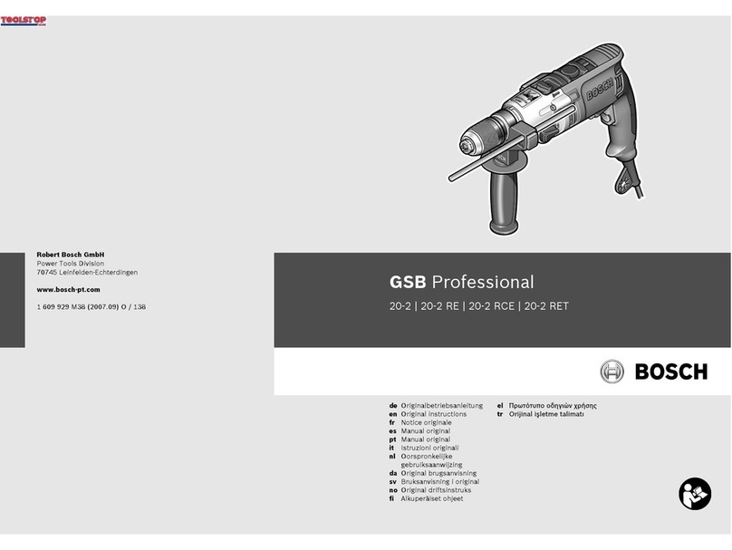 Bosch Professional GSB 20-2 RCE Manuel utilisateur