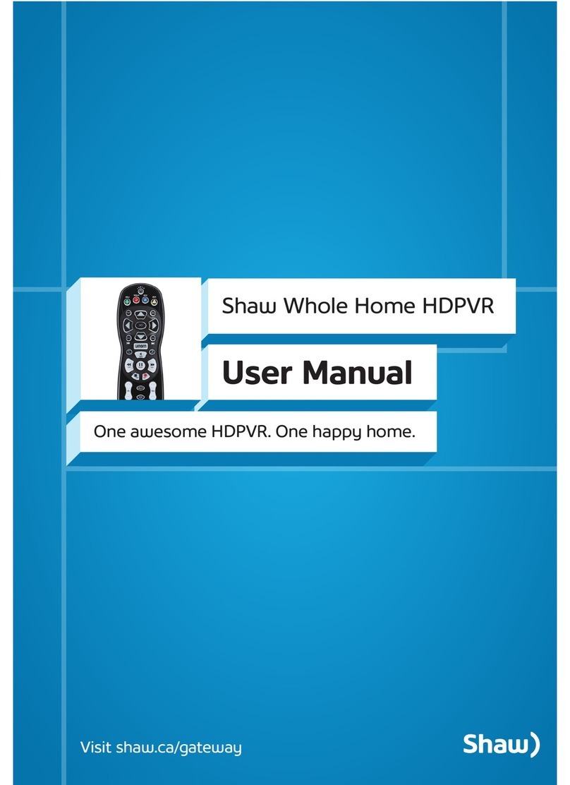 Shaw Gateway HDPVR Manuel utilisateur