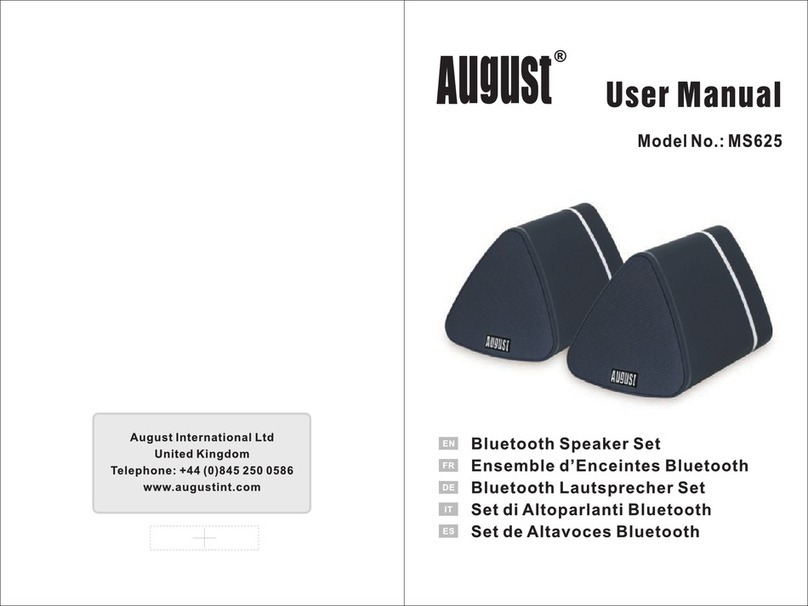 August MS625 Manuel utilisateur August MS625 Manuel utilisateur
