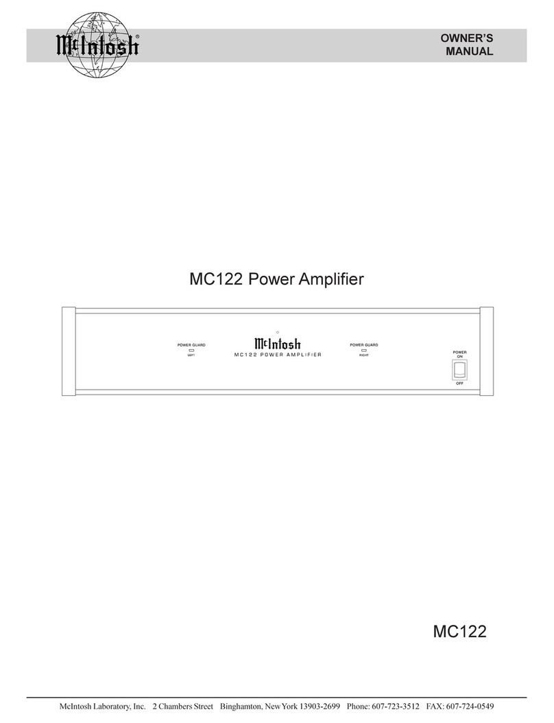 McIntosh MC122 Manuel utilisateur