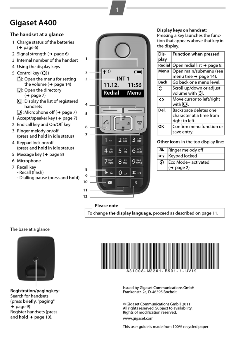 Gigaset A400 Manuel utilisateur