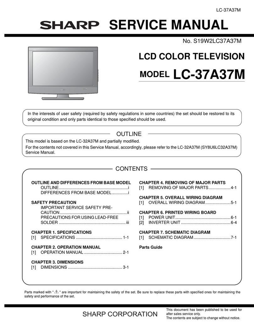Sharp Aquos LC-37A37M Manuel utilisateur