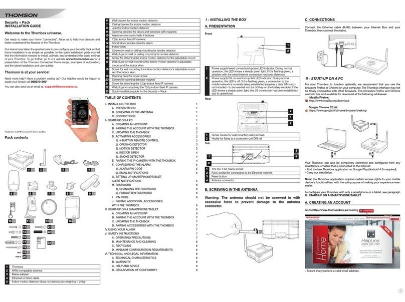 THOMSON thombox Security pack Manuel utilisateur