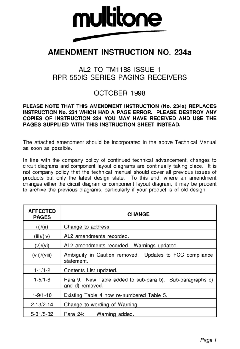 Multitone RPR 551IS Manuel utilisateur