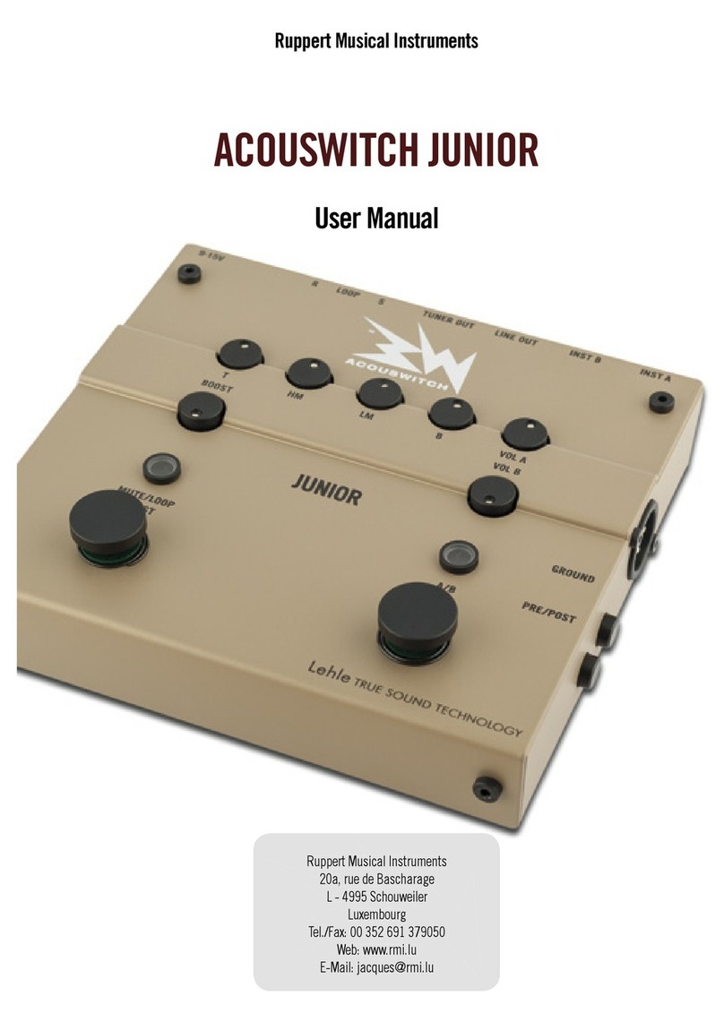 Ruppert acouswitch junior Manuel utilisateur