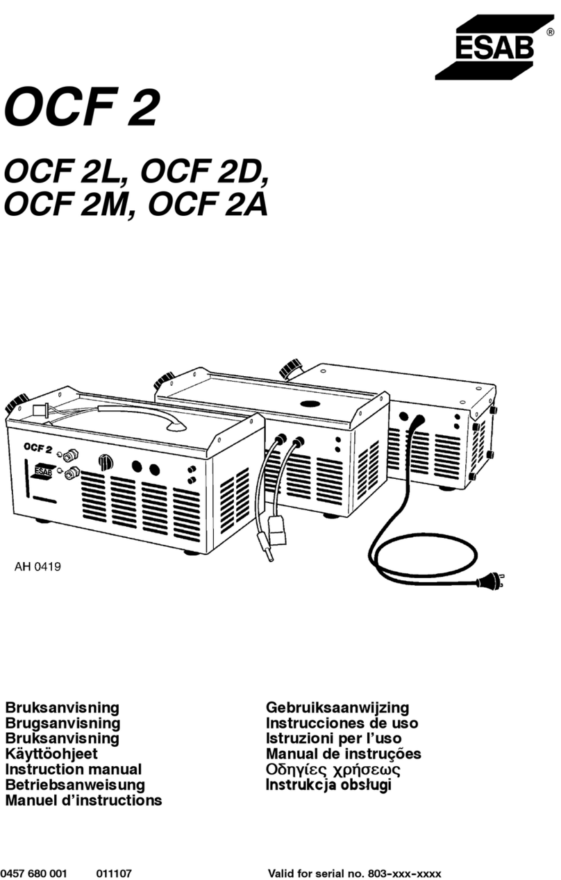 ESAB OCF 2L Manuel utilisateur ESAB OCF 2L Manuel utilisateur