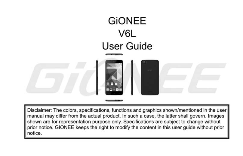 Gionee V6L Manuel utilisateur Gionee V6L Manuel utilisateur