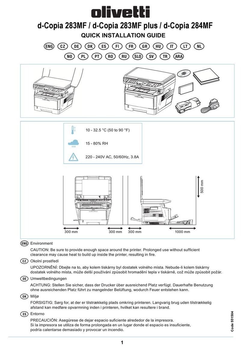 Olivetti d-Copia 283MF Manuel utilisateur