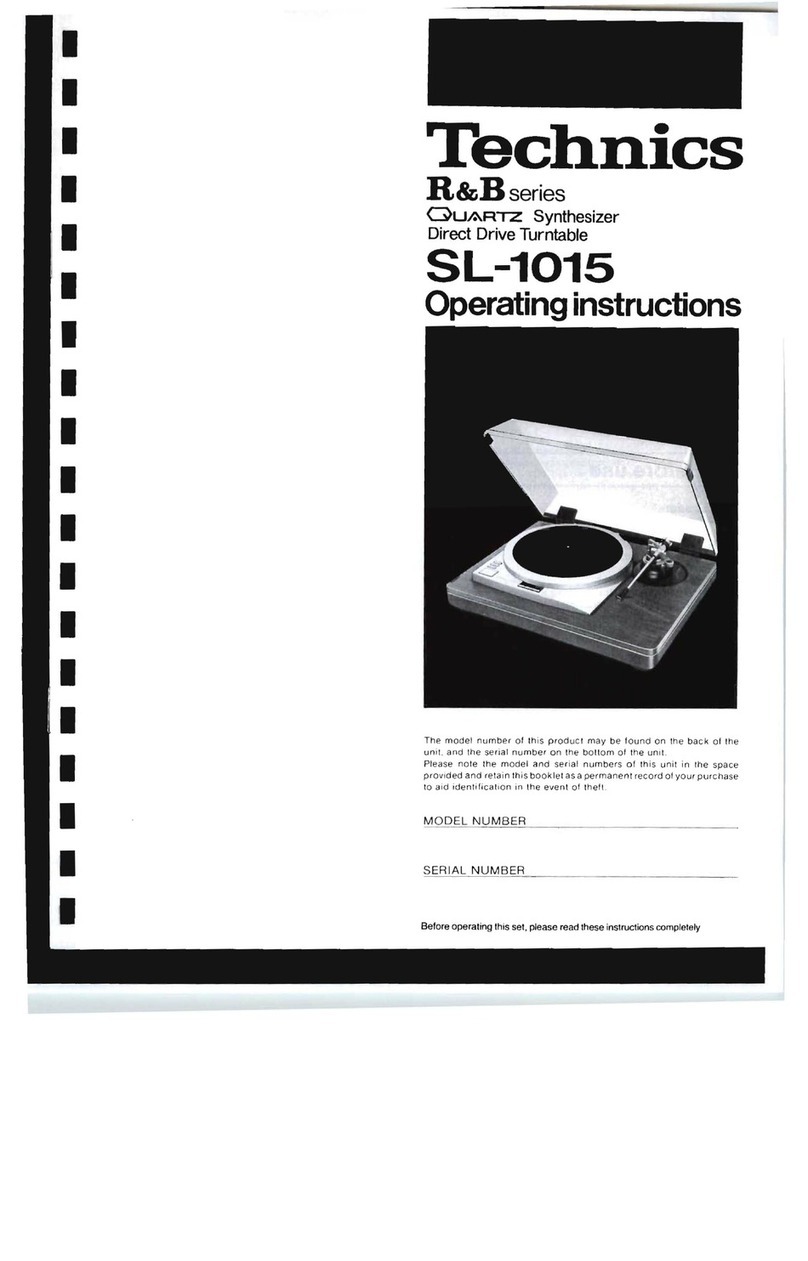 Technics SL-1015 Manuel utilisateur