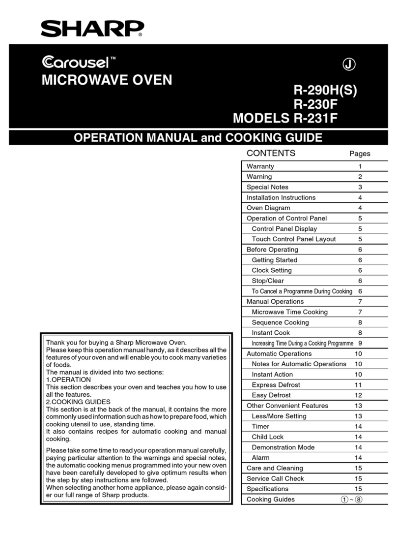 Sharp R-290HS Manuel utilisateur