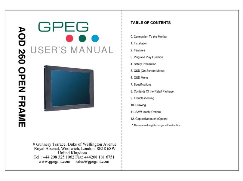 GPEG AOD260 Manuel utilisateur