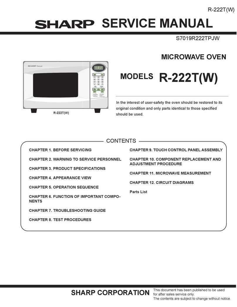 Sharp R-222T Carousel Manuel utilisateur