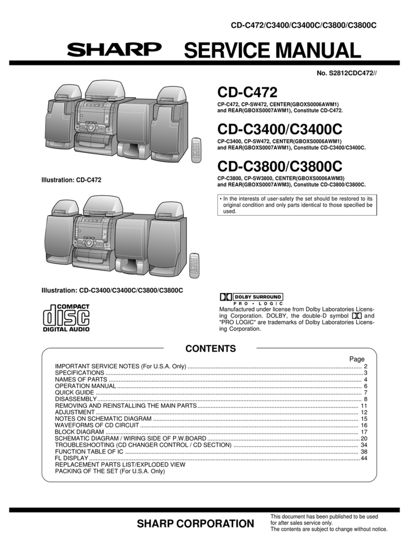 Sharp CD-C472 Manuel utilisateur