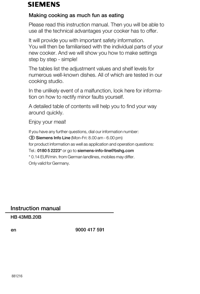 Siemens HB 43MB.20B Manuel utilisateur
