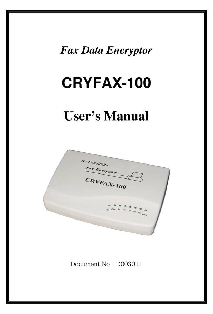RSI CRYFAX-100 Manuel utilisateur RSI CRYFAX-100 Manuel utilisateur
