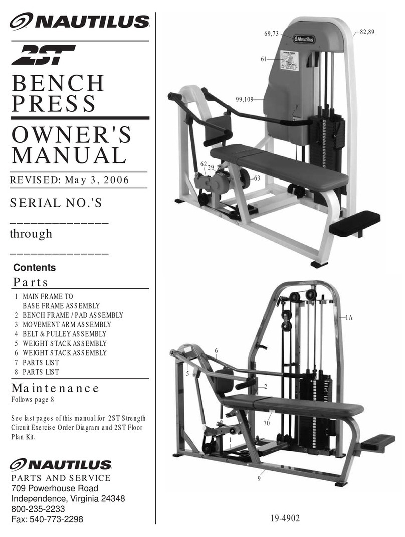 Nautilus 2ST BENCH PRESS Manuel utilisateur