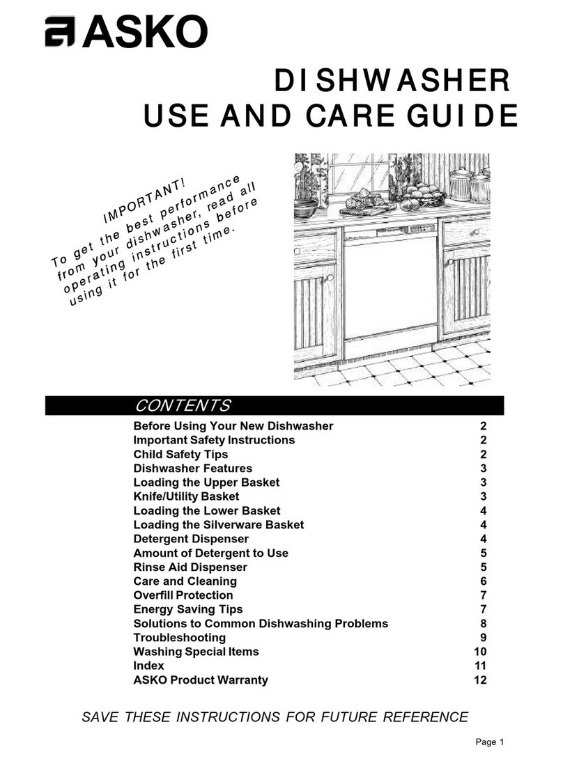 Asko D1706 Manuel utilisateur