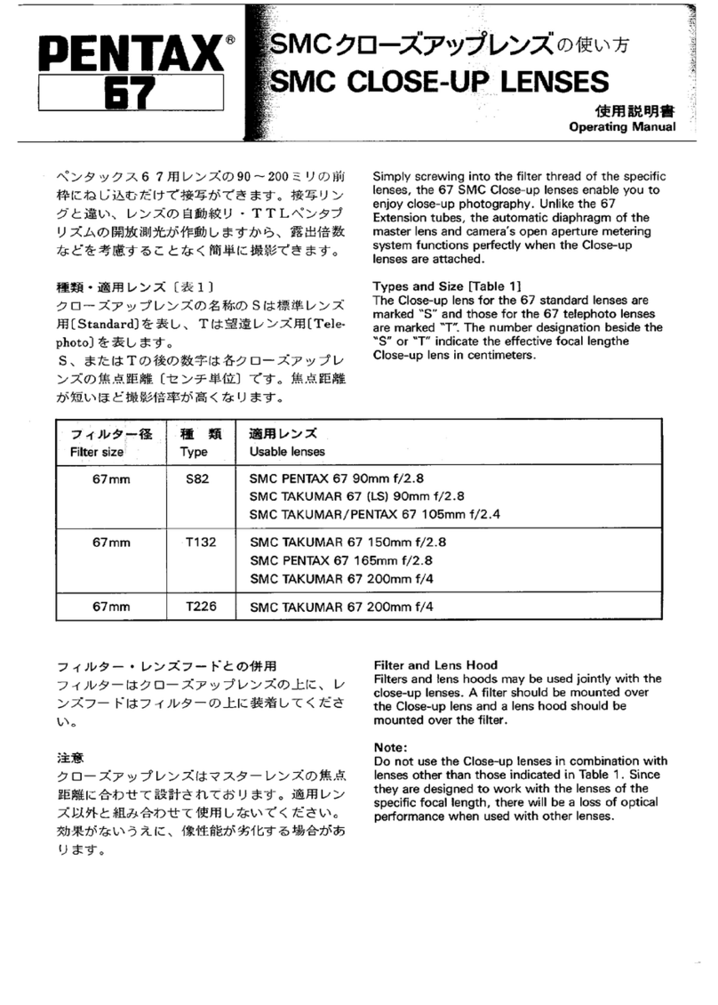 Pentax 67 Magnifier Manuel utilisateur