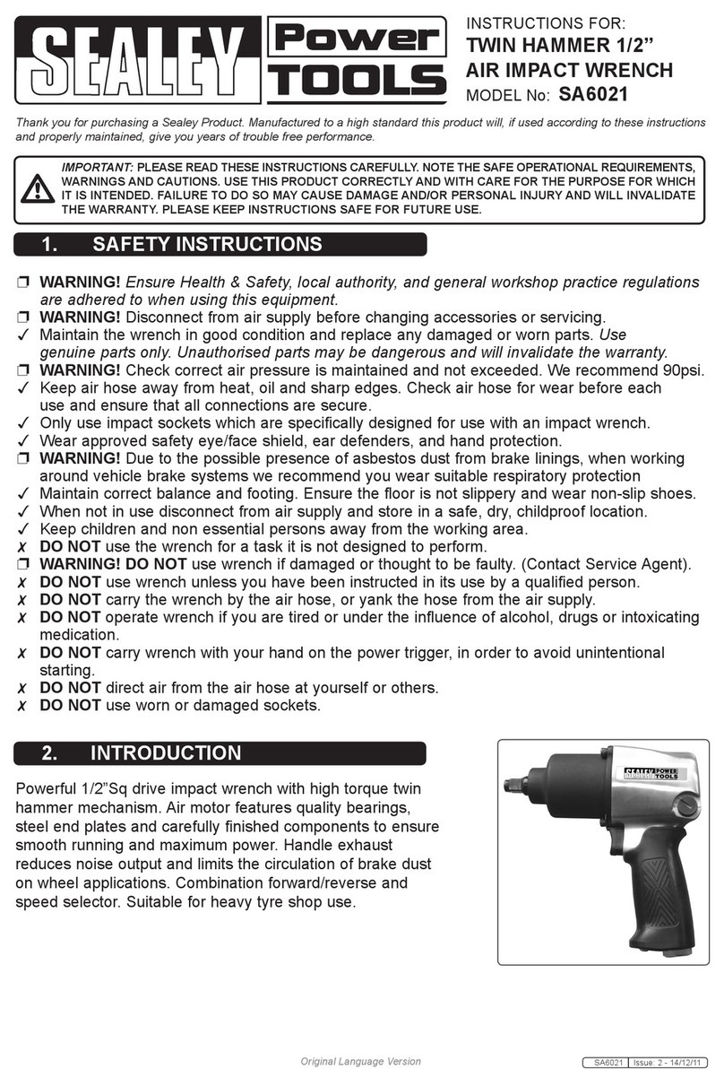 Sealey SA6021 Manuel utilisateur