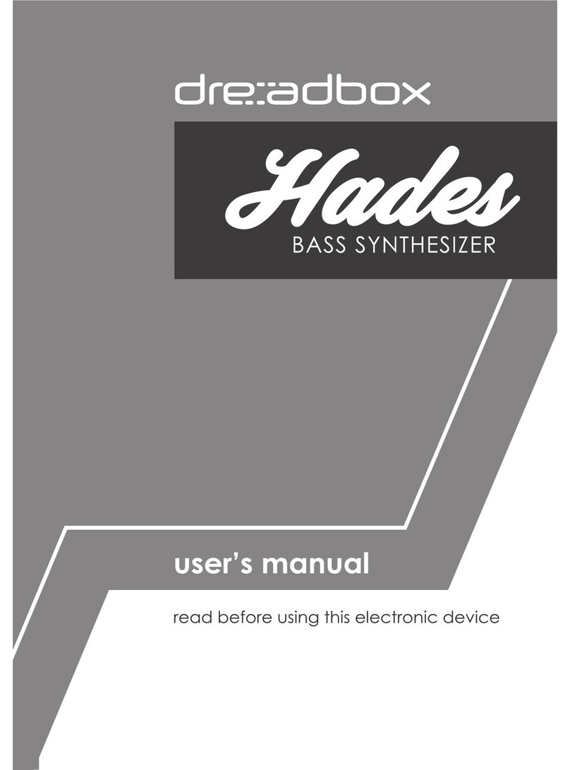 Dreadbox HADES Manuel utilisateur Dreadbox HADES Manuel utilisateur