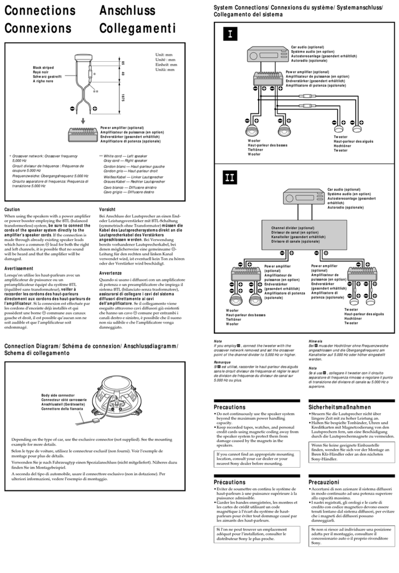 Sony XS-HA1326 Guide produit