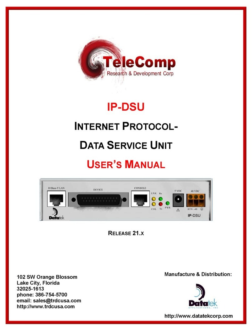 Datatek IP-DSU Manuel utilisateur