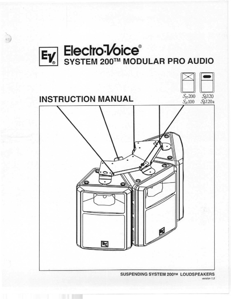 Electro-Voice System 200 Manuel utilisateur Electro-Voice System 200 Manuel utilisateur